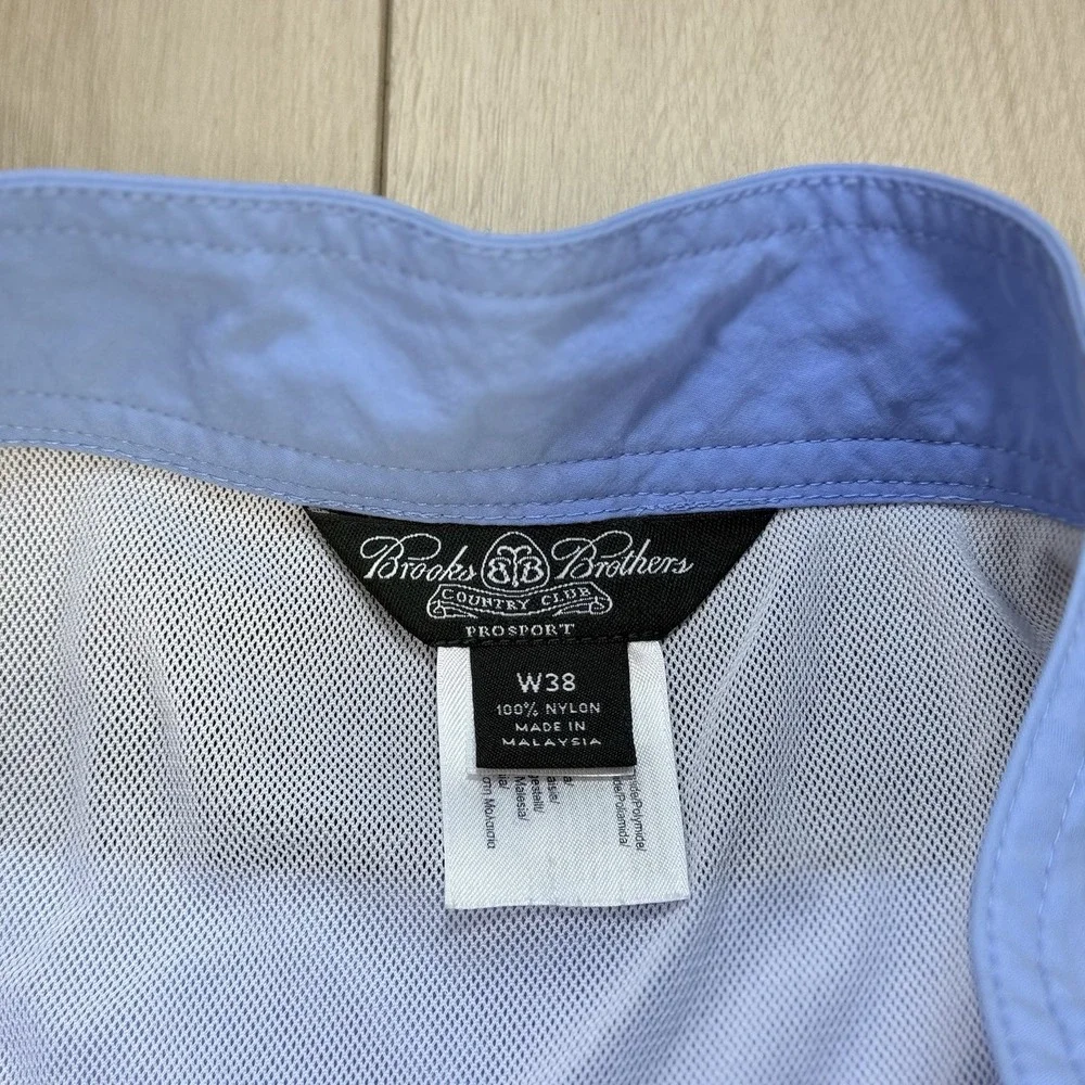 Y2K/VTG Brooks Brothers Country Club ProSport Blue Swim Trunks Mens W38 Nylon